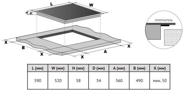 Варочная поверхность KORTING HI 64013 B купить с доставкой по Москве и Московской области в интернет-магазине АваТехно
