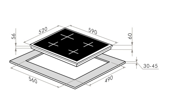 Встраиваемая индукционная варочная панель Maunfeld AVI.594.FBK купить с доставкой по Москве и Московской области в интернет-магазине АваТехно