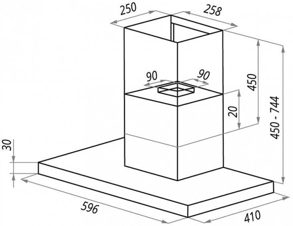 Вытяжка MAUNFELD brent 60  (цвет черный) купить с доставкой по Москве и Московской области в интернет-магазине АваТехно