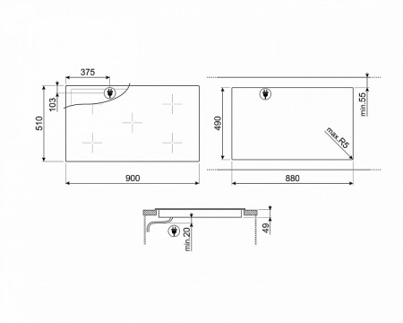 Варочная поверхность SMEG SI2M7953DW купить с доставкой по Москве и Московской области в интернет-магазине АваТехно
