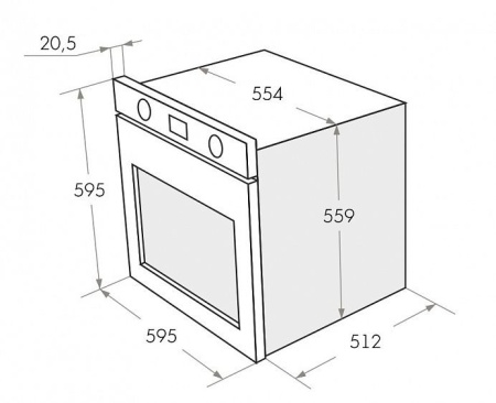 Встраиваемый электрический духовой шкаф MAUNFELD EOEH 5811W купить с доставкой по Москве и Московской области в интернет-магазине АваТехно