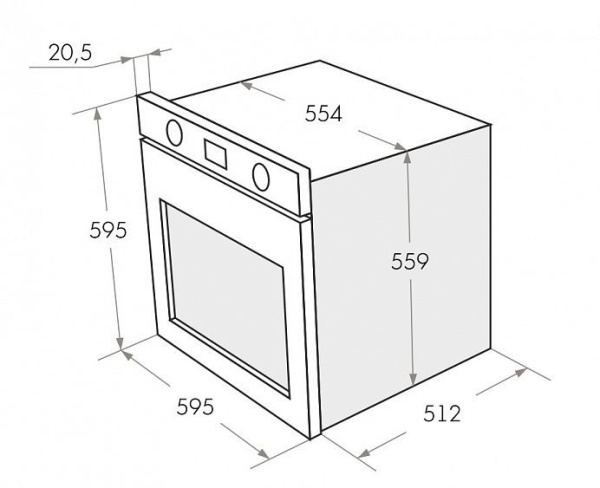Встраиваемый электрический духовой шкаф MAUNFELD EOEH 5811W купить с доставкой по Москве и Московской области в интернет-магазине АваТехно