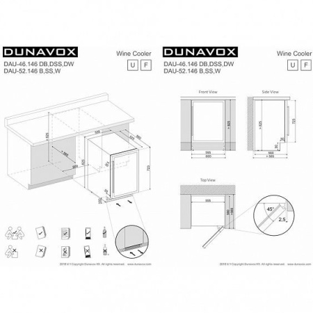 Винный шкаф DUNAVOX DAU-39.121DSS купить с доставкой по Москве и Московской области в интернет-магазине АваТехно