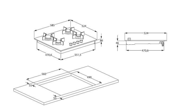 Встраиваемая газовая варочная панель Beko HILG 64325 SDX Встраиваемая газовая варочная панель Beko HILG 64325 SDX купить с доставкой по Москве и Московской области в интернет-магазине АваТехно