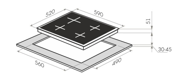 Комбинированная поверхность MAUNFELD MEHS.64.98S купить с доставкой по Москве и Московской области в интернет-магазине АваТехно