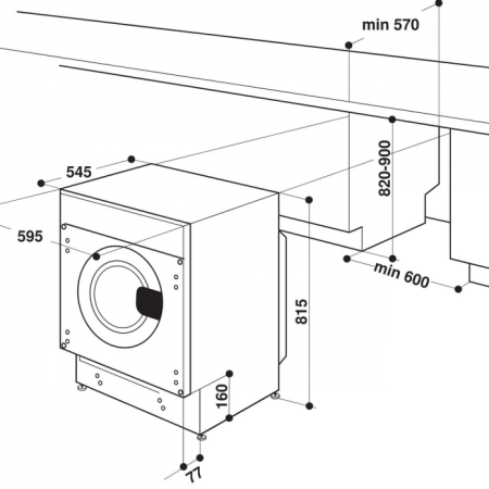 Встраиваемая стиральная машина с сушкой Whirlpool BI WDWG 961484 EU купить с доставкой по Москве и Московской области в интернет-магазине АваТехно
