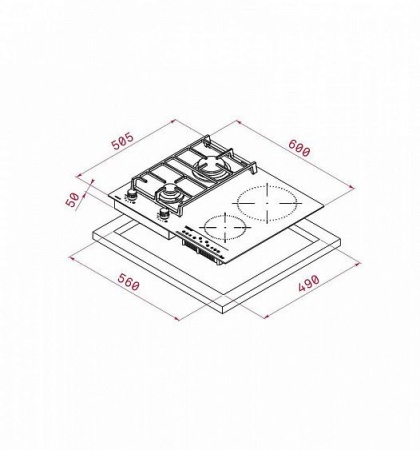 Комбинированная панель TEKA TWIN IG 620 2G AI AL CI купить с доставкой по Москве и Московской области в интернет-магазине АваТехно