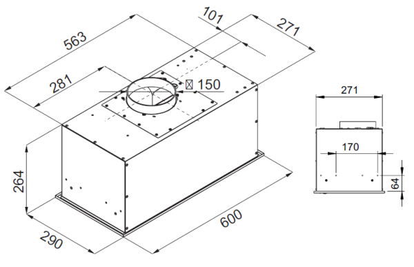 Вытяжка Kuppersberg IBOX 60 B купить с доставкой по Москве и Московской области в интернет-магазине АваТехно