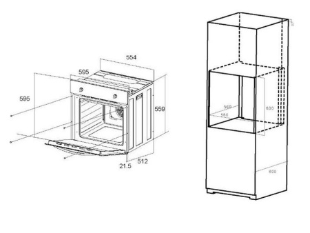 Встраиваемый электрический духовой шкаф Maunfeld EOEC586BG купить с доставкой по Москве и Московской области в интернет-магазине АваТехно