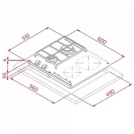 Варочная поверхность TEKA HYBRID JZC 64322 ABN BK (112570149) купить с доставкой по Москве и Московской области в интернет-магазине АваТехно