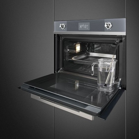 Духовой шкаф электрический компактный SMEG SF4102VCS купить с доставкой по Москве и Московской области в интернет-магазине АваТехно