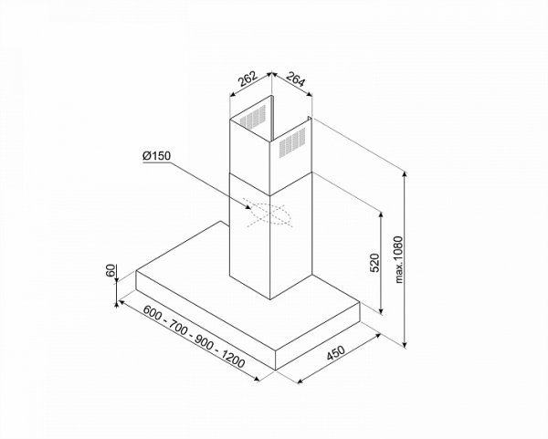 Вытяжка SMEG KBT700XE купить с доставкой по Москве и Московской области в интернет-магазине АваТехно
