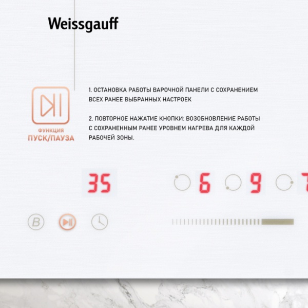Варочная панель WEISSGAUFF HI 430 WSC купить с доставкой по Москве и Московской области в интернет-магазине АваТехно