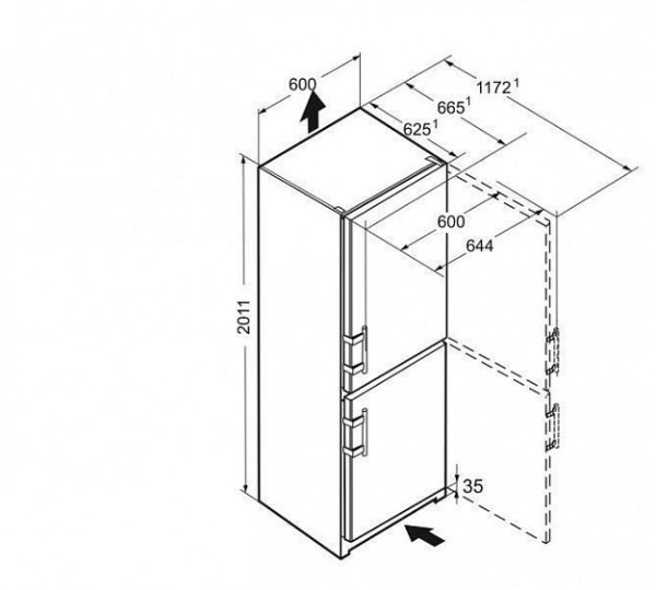 Холодильник LIEBHERR Cef 4025 купить с доставкой по Москве и Московской области в интернет-магазине АваТехно