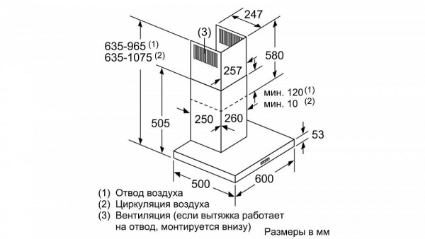 Каминная вытяжка BOSCH DWB67FM50 купить с доставкой по Москве и Московской области в интернет-магазине АваТехно