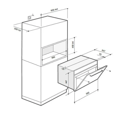 Микроволновая печь DE DIETRICH DKE7335BB купить с доставкой по Москве и Московской области в интернет-магазине АваТехно