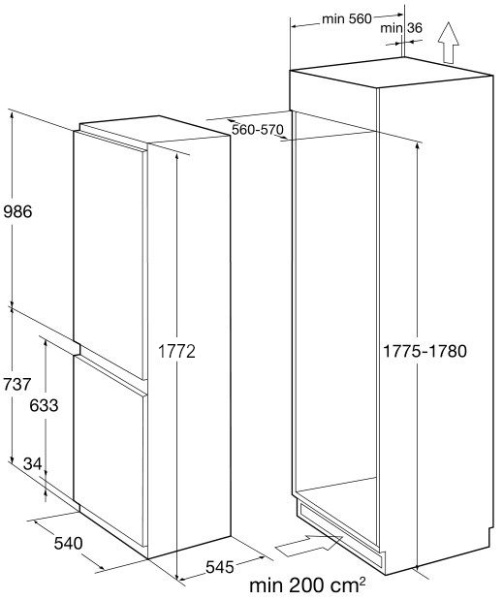 Холодильник KORTING KSI 17877 CFLZ купить с доставкой по Москве и Московской области в интернет-магазине АваТехно