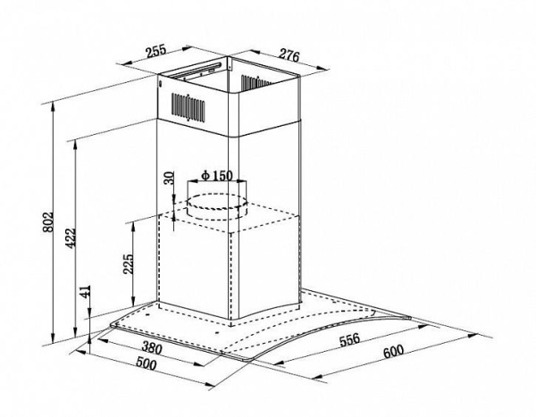 Вытяжка ZIGMUND & SHTAIN K 136.6 W купить с доставкой по Москве и Московской области в интернет-магазине АваТехно