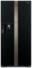 Холодильник  HITACHI r-w662 fpu3x gbk черный
