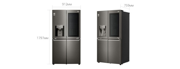 Холодильник LG GR-X24FTKSB нержавеющая сталь купить с доставкой по Москве и Московской области в интернет-магазине АваТехно