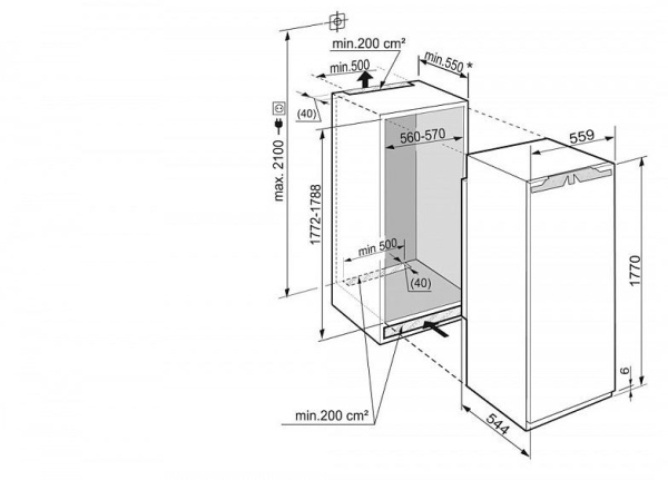 Холодильник LIEBHERR IK 3524 купить с доставкой по Москве и Московской области в интернет-магазине АваТехно