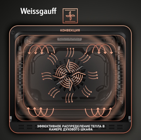 Духовой шкаф WEISSGAUFF eom 691 pdb купить с доставкой по Москве и Московской области в интернет-магазине АваТехно