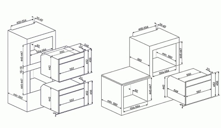 Духовой шкаф электрический компактный SMEG SF4102VCS купить с доставкой по Москве и Московской области в интернет-магазине АваТехно