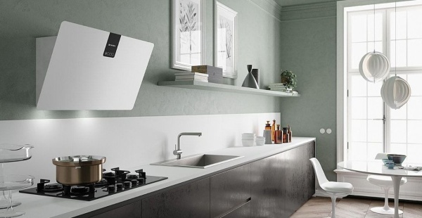 Вытяжка FABER SOFT EDGE BIANCO KOS A80 купить с доставкой по Москве и Московской области в интернет-магазине АваТехно