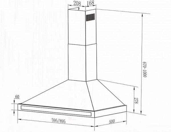 Вытяжка Maunfeld CORK Plus 60 нержавейка купить с доставкой по Москве и Московской области в интернет-магазине АваТехно