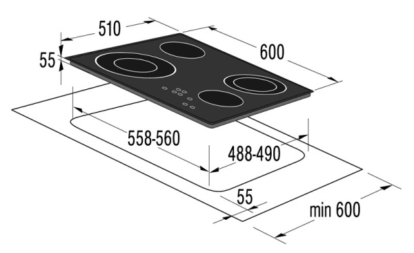 Поверхность GORENJE ect 610 ora Поверхность GORENJE ect 610 ora купить с доставкой по Москве и Московской области в интернет-магазине АваТехно