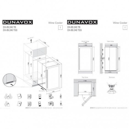 Винный шкаф DUNAVOX DX-89.246TSS купить с доставкой по Москве и Московской области в интернет-магазине АваТехно