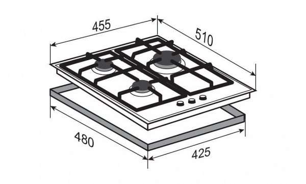 Варочная поверхность ZIGMUND & SHTAIN M 23.4 W купить с доставкой по Москве и Московской области в интернет-магазине АваТехно