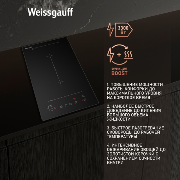 Варочная панель WEISSGAUFF HI 32 BFZC купить с доставкой по Москве и Московской области в интернет-магазине АваТехно