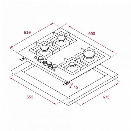 Варочная панель TEKA EFX 60 4G AI AL CI DR 40214306 купить с доставкой по Москве и Московской области в интернет-магазине АваТехно