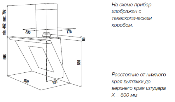Вытяжка KUPPERSBUSCH KD 9570.2 W белое стекло купить с доставкой по Москве и Московской области в интернет-магазине АваТехно