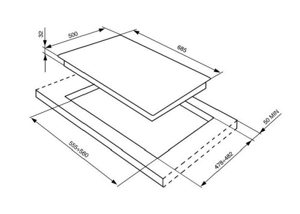 Поверхность SMEG sr775px купить с доставкой по Москве и Московской области в интернет-магазине АваТехно