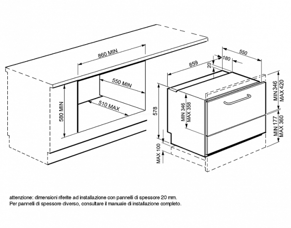 Посудомоечная машина SMEG sto905 купить с доставкой по Москве и Московской области в интернет-магазине АваТехно