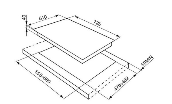 Поверхность SMEG p272xgh купить с доставкой по Москве и Московской области в интернет-магазине АваТехно