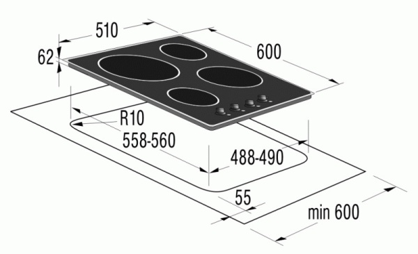 Поверхность GORENJE ec 630 rbr купить с доставкой по Москве и Московской области в интернет-магазине АваТехно