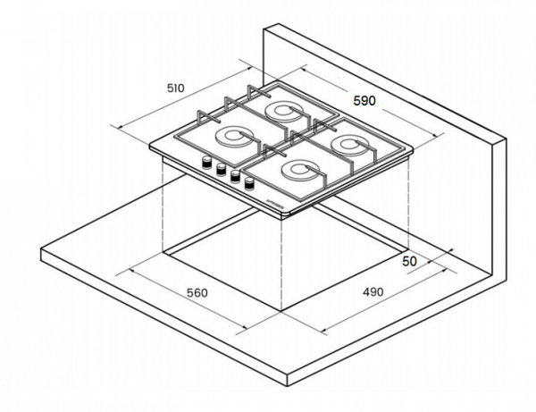 Варочная панель TEKA PAC 60 4G AI AL CI WHITE (40245107) купить с доставкой по Москве и Московской области в интернет-магазине АваТехно