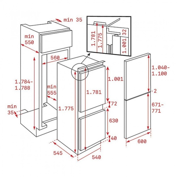 Холодильник TEKA RBF 73340 FI (113560014) купить с доставкой по Москве и Московской области в интернет-магазине АваТехно