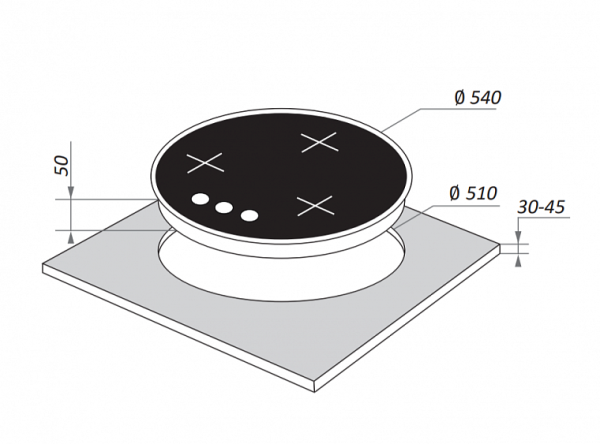 Варочная поверхность MAUNFELD EGHG.43.23CW/G купить с доставкой по Москве и Московской области в интернет-магазине АваТехно