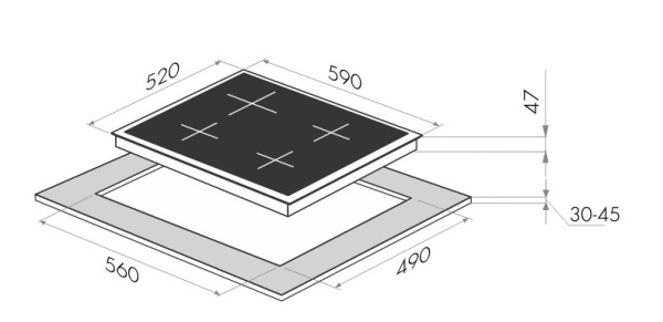 Поверхность MAUNFELD MVCE59.4HL.SZ-WH купить с доставкой по Москве и Московской области в интернет-магазине АваТехно