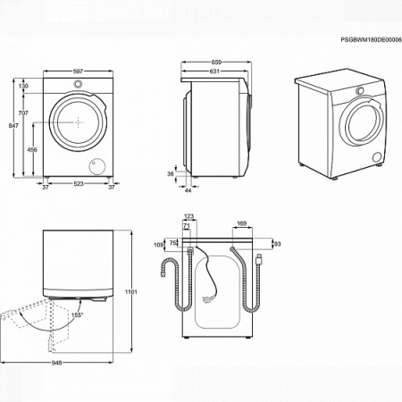 Стиральная машина ELECTROLUX EW7WR361S купить с доставкой по Москве и Московской области в интернет-магазине АваТехно