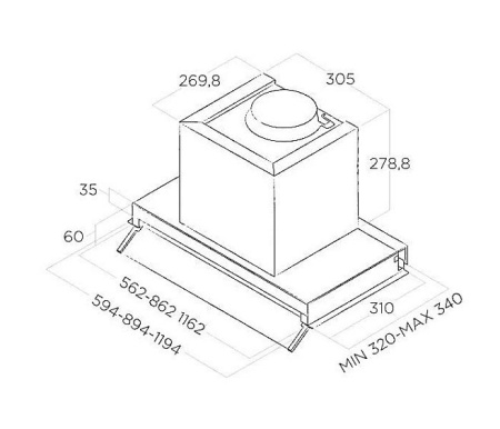 ВЫТЯЖКА ELICA BOXIN LX/BL MAT/A/60 купить с доставкой по Москве и Московской области в интернет-магазине АваТехно