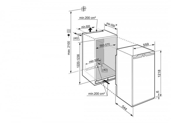 Холодильник LIEBHERR IK 2320 купить с доставкой по Москве и Московской области в интернет-магазине АваТехно