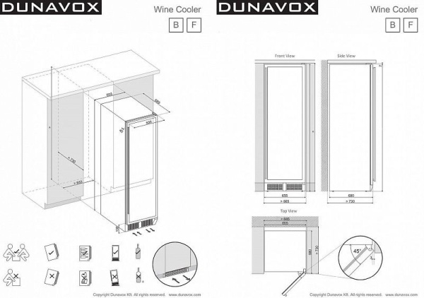 Винный шкаф DUNAVOX  exclusive dx-170.490tbk купить с доставкой по Москве и Московской области в интернет-магазине АваТехно