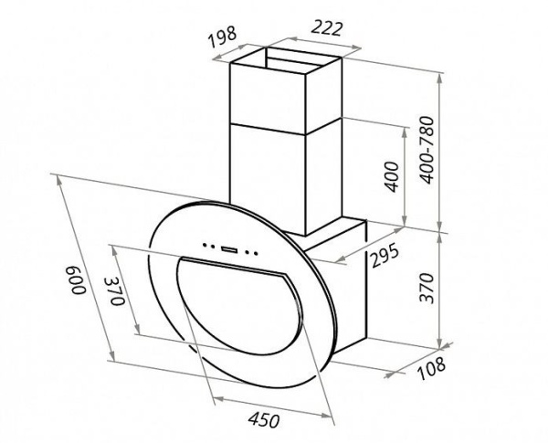 Вытяжка MAUNFELD RONDO 60 белое стекло купить с доставкой по Москве и Московской области в интернет-магазине АваТехно