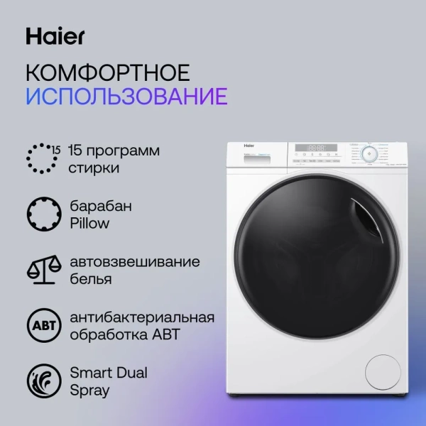 СТИРАЛЬНАЯ МАШИНА HAIER HWD70-BP14929B купить с доставкой по Москве и Московской области в интернет-магазине АваТехно