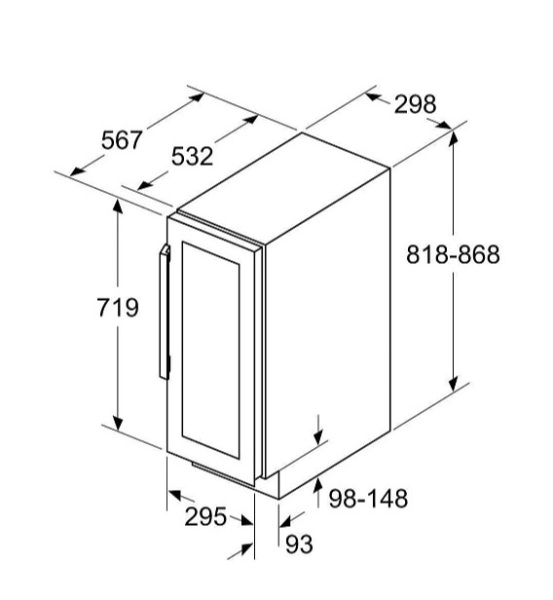 Встраиваемый винный шкаф Neff KU9202HF0 купить с доставкой по Москве и Московской области в интернет-магазине АваТехно
